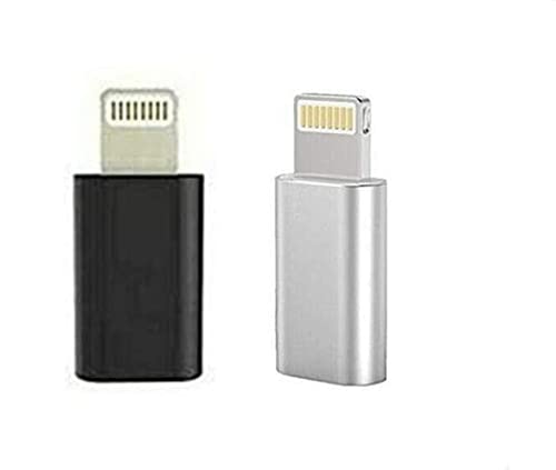 2 Pack Micro USB Femmina a iPhone Convertitore Adattatore Maschio a 8 Pin per iPhone 6s 7 8 XR XS MAX