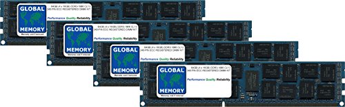 64GB (4 x 16GB) DDR3 1866MHz PC3-14900 240-PIN ECC Registered DIMM (RDIMM) Memoria RAM Kit per Apple Mac PRO (FINE 2013)