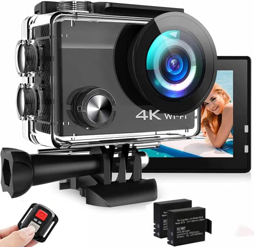 Action Cam 4K, videocamera subacquea da 20MP 50FPS Wi-Fi 40M con sc...