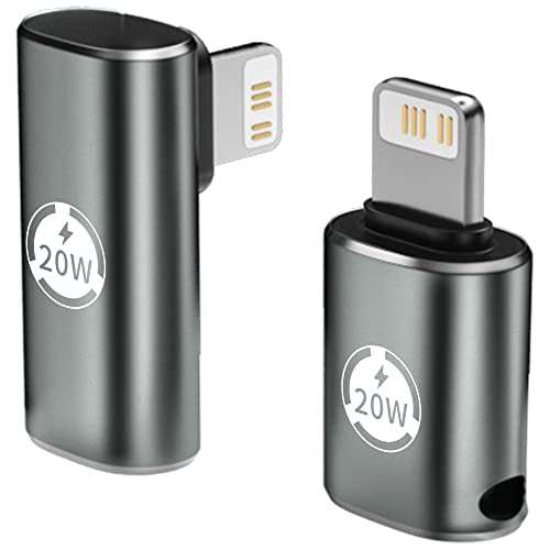 Adapter light-ning to USB C, 20 W PD, funzione di ricarica rapida per Phone Pad Pod serie compatibili (confezione da 2 adattatore maschio telefono i-OS a adattatore connettore USB tipo C femmina)