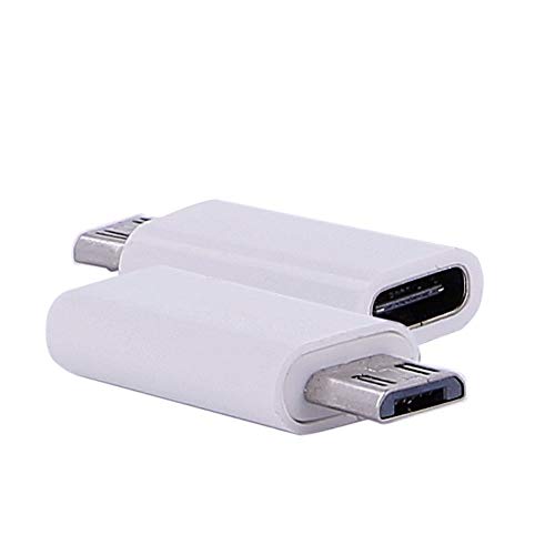 Adattatore convertitore Micro USB maschio a USB C 3.1 femmina per carico e dati, Bianco