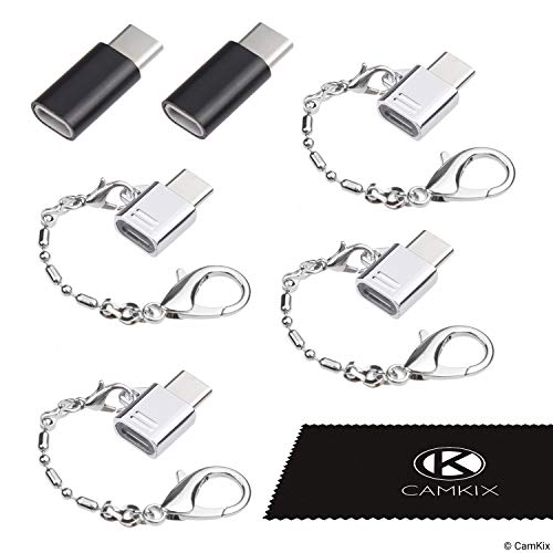 Adattatore Micro USB a USB C (4x Compatti con Portachiavi + 2x Normali) - Consente la Ricarica e il Trasferimento dei Dati