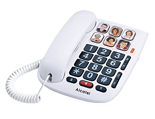 Alcatel Max 10 - Telefono cablato per anziani, colore: bianco