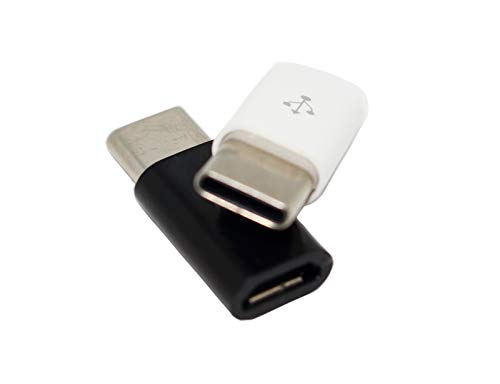 Amawei Adattatore USB-C A USB Micro B - Adattatore Convertitore Universale - Diversi Colori (Nero)