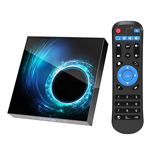 Android TV Box, Android 10.0 TV Box Supporto 6K 3D 4GB RAM 32GB ROM Allwinnner H616 Supporto Quad-Core 2.4Ghz WiFi 10 100M Ethernet Smart Android TV Box