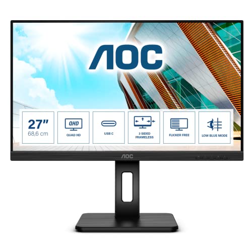 AOC Q27P2CA - Monitor LED - 27  - 2560 x 1440 QHD @ 75 Hz - IPS - 3...