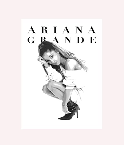 Asher Gift - Poster  Ariana Grande , Crouch , bianco e nero, opaco, regalo senza cornice, 60 cm x 91 cm