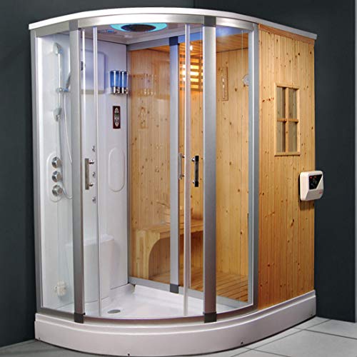 Bagno Italia Cabina idromassaggio 170x130 cm box doccia multifunzione con bagno turco e sauna finlandese