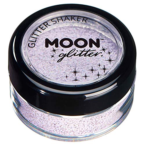Barattolino glitter color pastello della Moon Glitter – 100% Cosmetico per viso, corpo, unghie, capelli e labbra - 3gr - Lilla