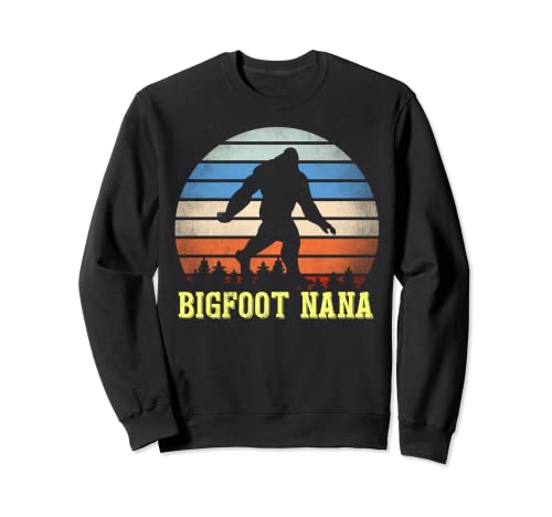 Bigfoot Nana Regali Retro Sasquatch Yeti Felpa