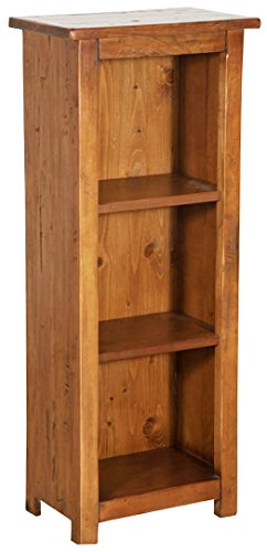 Biscottini Mobile libreria bassa 98x42 cm | Libreria verticale legno massello | Scaffale libreria