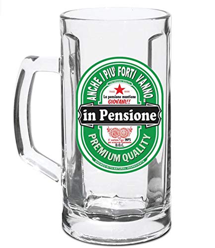 Boccale da Birra in vetro per la Pensione...