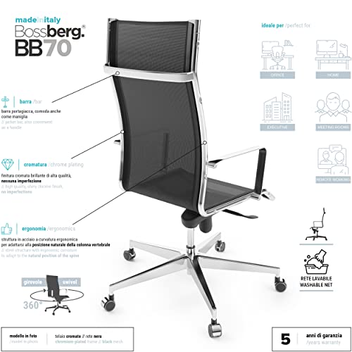 Bossberg BB70 Sedia Ufficio - Sedia Design Moderno e Contemporaneo,...