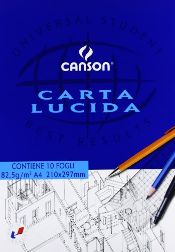 Canson 200005825 Blocco Disegno a Carta Lucida, 1 confezione con 10...
