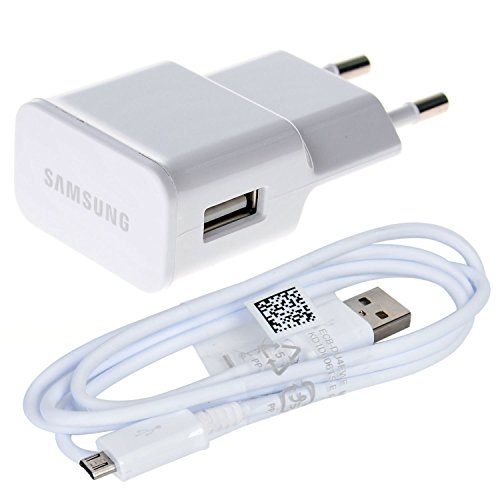 Carica Batteria a Muro Samsung ETAU90EWE ETA-U90EWE da Viaggio in Bulk Pack con Cavo Micro USB Bianco