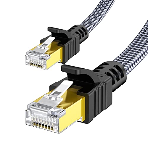 Cat7 Cavo Ethernet 5m, Snowkids Cavo di Rete Alta Velocità 10Gbps ...