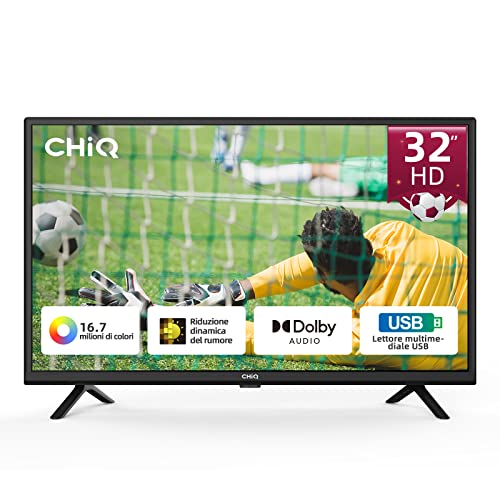 CHiQ L32G5W, TV 32 Pollici (80cm), 2022 Televisori, HD, Tuner DVB-T...