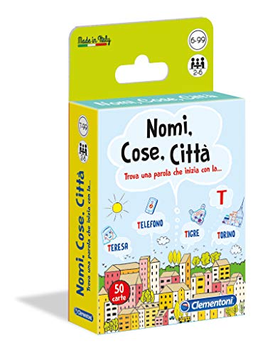 Clementoni- Nomi, Cose, Città Gioco da Tavola, Multicolore, 16563