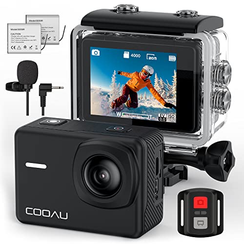 COOAU Action Cam 4K 60fps WiFi 20MP, zoom 8X e stabilizzatore elett...
