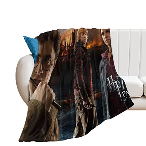Coperta in pile Harry Potter Poster Coperte e plaid Coperta per divano Adatto per biancheria da letto Divano e viaggi 130x150 cm