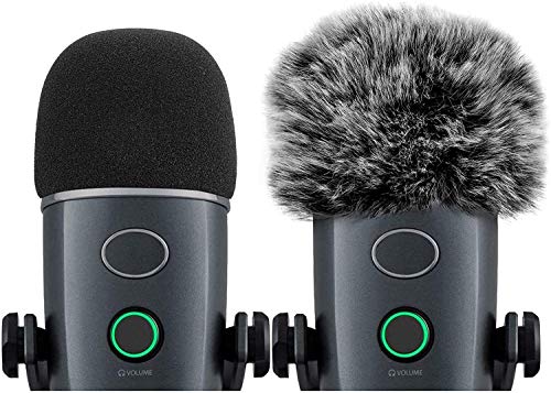 Copertura per microfono e Muff per blue Yeti Nano, confezione da 2 filtri per parabrezza da esterno, filtro pop per MXL, copertura in schiuma, silenziatore, filtro per microfono