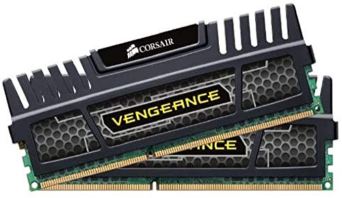 Corsair CMZ16GX3M2A1600C9 Vengeance Memoria per Desktop, 16 GB (2x8 GB), DDR3, 1600 MHz, CL9, con Supporto XMP, Nero