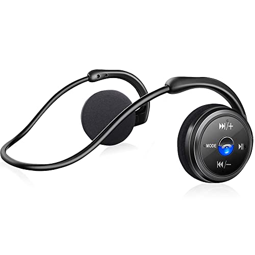 Cuffie Bluetooth Sport, Auricolari Bluetooth Sport Impermeabile HiFi Stereo Audio Senza Fili con Microfono Supporto Radio FM e Scheda Micro SD, Cuffie Wireless On-Ear Pieghevole Portatile Leggeri