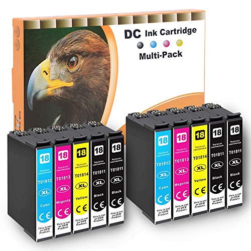 D&C 10x Cartucce d inchiostro Sostituzione per Epson 18 18XL Compat...