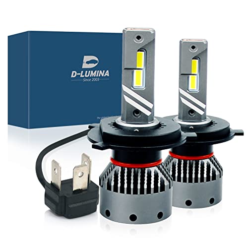 D-Lumina Lampadina H4 LED Auto Canbus 100W 16000LM Lampada per auto Conversione luci lampadina 6000K - 5 anni di garanzia,2 pezzi