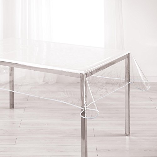 Décor Line, tovaglia rettangolare, PVC, bianco, 140 x 240 cm