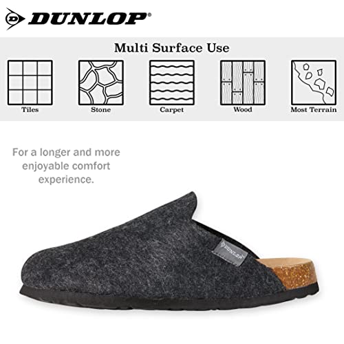Dunlop Ciabatte Donna, Pantofole Invernali Feltro Con Soletta Memor...
