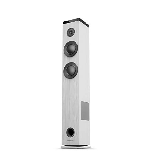 Energy Sistem Tower 5 g2 (65 W, Bluetooth 5.0, True Wireless Stereo, Radio FM, USB MicroSD MP3 Player, Audio-In) - Bianco