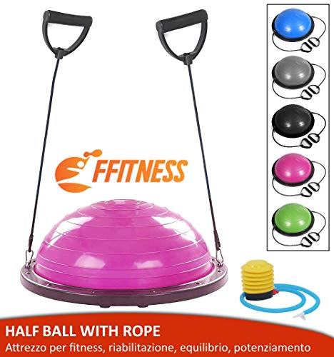FFitness Half Ball with Rope all, Rosa, Unica