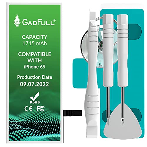 GadFull Batteria compatibile con iPhone 6S | 2022 Data di produzione | Manuale Profi Kit Set di Attrezzi | Batteria di ricambio senza cicli di ricarica | Con tutti gli APN originali