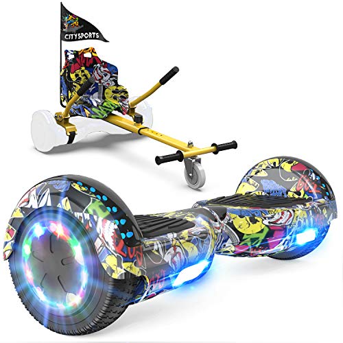 GeekMe Hoverboards con Hoverkart, Hoverboards Go-Kart da 6,5 Pollic...