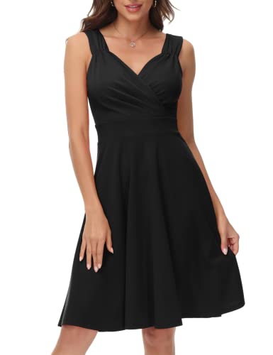 GRACE KARIN Vintage Woman Dress Anni  50 per Cocktail Party Black XL Cl010698-1