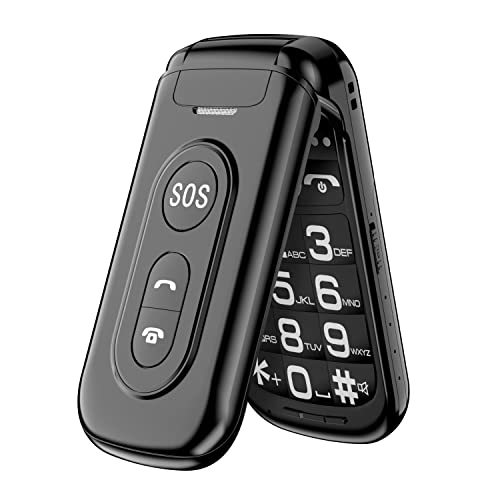 Guwet G936 Telefono Cellulare per Anziani con Tasti Grandi, Funzione SOS, 2.4  Display | Torcia elettrica | Doppia scheda SIM sbloccata | Radio Suono Alto | 1400mAh Batteria, Nero