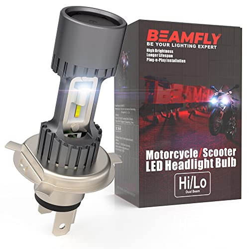 H4 LED Moto Lampadina 6500LM, BEAMFLY HB2 9003 Biluce Lampada Fari ...