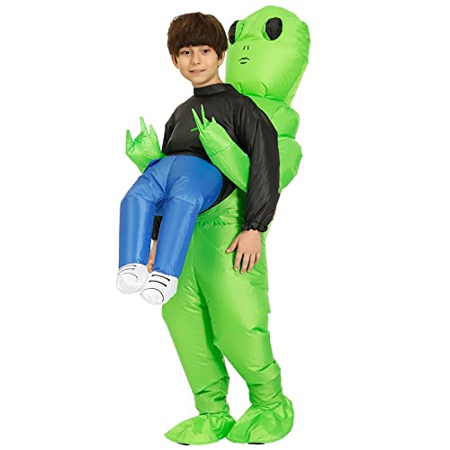 HEYBEC Costume Alieno Gonfiabile, Quirky Gonfiabile Costume per Bambini Alieno Costumi Gonfiabili Costume di Carnevale di Halloween (120-150cm)
