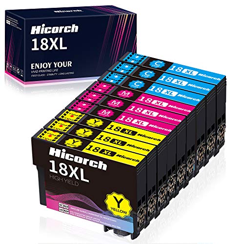 Hicorch 18XL Multipack per Epson 18 XL Cartucce d inchiostro con Epson Expression Home XP202 XP205 XP212 XP215 XP302 XP305 XP312 XP315 XP402 XP405 XP412 XP415 (3 Ciano,3 Magenta,3 Giallo)