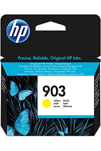 HP 903 Giallo, T6L95AE, Cartuccia Originale HP da 315 pagine, Compatibile con Stampanti HP OfficeJet 6950, OfficeJet Pro 6960 e 6970