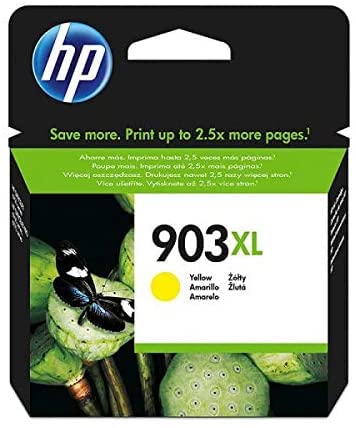 HP 903XL Giallo, T6M11AE, Cartuccia Originale HP ad Alta Capacità da 750 pagine, Compatibile con Stampanti HP OfficeJet 6950, OfficeJet Pro 6960 e 6970