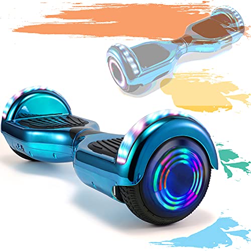 HST 6,5 ​​Pollici Hoverboard Elettrico Self Balance Scooter, Ruote da Skateboard Gyropode con Luce a LED Bluetooth per Bambini e Adulti