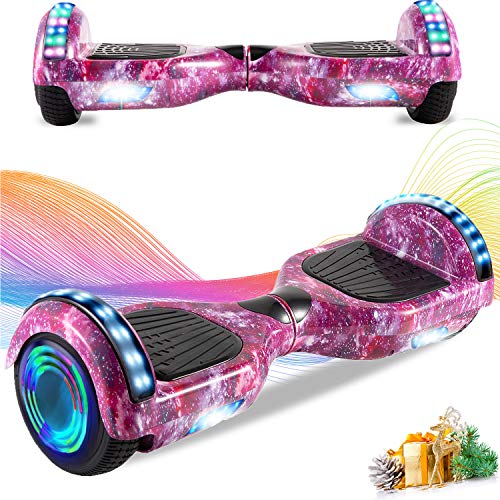 HST 6,5 ​​Pollici Hoverboard Self Balancing Scooter Elettrico, Ruote da Skateboard con Luce a LED Bluetooth per Bambini e Adulti