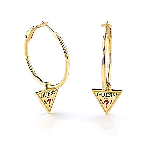 Indovina Hula Hoops orecchini in oro placcato UBE79055 anelli in acciaio inox appesi logo triangolo