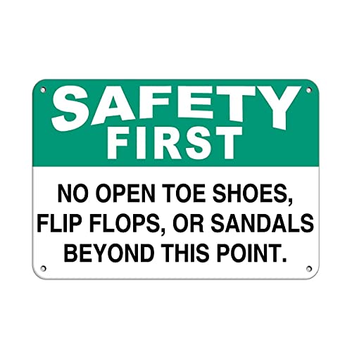 Inga Safety First Don¡¯T Use Shoes Flip Flops Sandals Beyond This 1358 Style Retro Vintage Sig Targa in metallo 20,3 x 30,5 cm