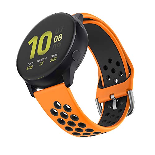 ISABAKE Cinturino per Garmin Vivomove HR,Garmin Vivoactive 3-20mm Cinturino in Silicone con Sgancio Rapido per Galaxy watch active 2 Smartwatch