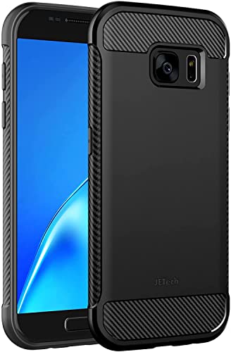 JETech Ultra Sottile Cover per Samsung Galaxy S7, Magro Cellulare Custodia con Assorbimento Degli Urti e Progettare in Fibra di Carbonio (Nero)