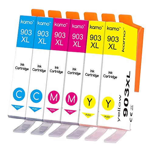 Kamo 903 XL confezione da 6 cartucce di inchiostro Colore Compatibile con HP 903 903XL Cartucce, per OfficeJet 6950, OfficeJet Pro 6960 6970