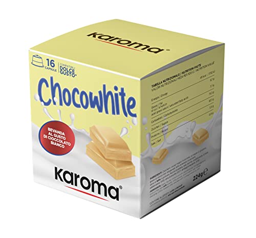 Karoma16 capsule Cioccolato Bianco compatibili con Nescafè Dolce Gusto